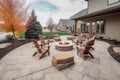 patio with sitting area and fire pit for cozy evenings