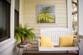 patio swing, hanging ferns and poetry books Royalty Free Stock Photo