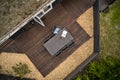 A patio view from drone shot from above Royalty Free Stock Photo