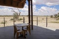 Patio view of new Nossob riverside Chalet