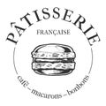 Patisserie cafe vintage label