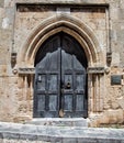Patmos castle doorway Royalty Free Stock Photo