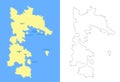 Patmos island map - cdr format