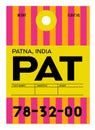 Patna airport luggage tag