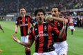 Pato celebrates after the goal Royalty Free Stock Photo