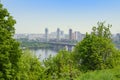 Paton Bridge and the Dnieper, Kyiv, Ukraine Royalty Free Stock Photo