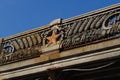 Paton Bridge in Kyiv decorated with Soviet five-pointed star and iron casting