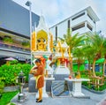 Offerings to the small shrine, Patong, Phuket, Thailand