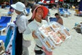 Patong, Thailand: Woman Selling Food on Beach