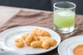 patongko thai and chinese deep fried twin stick for breakfast Royalty Free Stock Photo