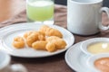 patongko thai and chinese deep fried twin stick for breakfast Royalty Free Stock Photo