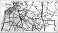 Patras Greece City Map in Black and White Color in Retro Style. Outline Map