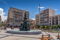 PATRAS, GREECE MAY 28, 2015: Panoramic view of King George I Square in Patras, Peloponnese, Greece