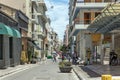 PATRAS, GREECE MAY 28, 2015: Typical street in Patras, Peloponnese, Greece