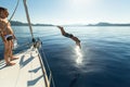 PATRAS, GREECE - Unidentified sailors participate in sailing regatta