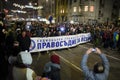 Thousands of Bulgarians protest against plans of goverment to expand the skiing resort of Bansko in Pirin National Park