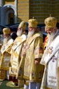 Patriarch Kirill and the other bishops on the liturgy in Kiev