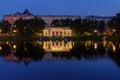 Patriarch Ponds at night. Moscow. Russia Royalty Free Stock Photo