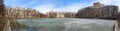 Patriarch Ponds panorama, Moscow, Russia Royalty Free Stock Photo