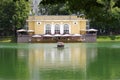 Patriarshi ponds and outdoor cafe in Moscow