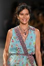 Patricia Velasquez walks the runway for Nicole Miller during New York Fashion Week