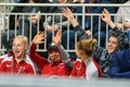 Patricija SPaka, Alona Ostapenko and Daniela Vismane, during FEDCUP BNP Paribas World Group II First Round game