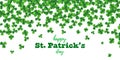 Patrick day background with four-leaf clover pattern background Royalty Free Stock Photo