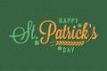 Patrick day vintage banner lettering background Royalty Free Stock Photo