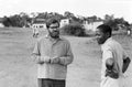 Patrick van Rensburg and Chief Linchwe II Kgafela at Swaneg School 1968
