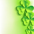 Patricks day background with stylish leaf clover Royalty Free Stock Photo