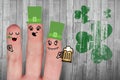 Patricks day hands with message Royalty Free Stock Photo