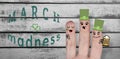 Patricks day hands with message Royalty Free Stock Photo