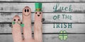 Patricks day hands with message Royalty Free Stock Photo