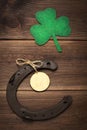 Patricks day holiday symbol. Space for text. Royalty Free Stock Photo