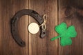 Patricks day holiday symbol. Space for text. Royalty Free Stock Photo