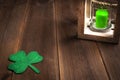Patricks day holiday symbol. Space for text. Royalty Free Stock Photo