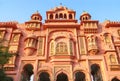 The Patrika Gate, the ninth gate of Jaipur, the famous building landmark at Jawahar circle`s entrance, Jaipur or pink city