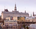 Patrimonial buildings and houses in the upper and lower town along the Remparts and St. Paul streets Royalty Free Stock Photo