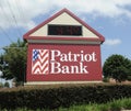 Patriot Banking Center Sign Royalty Free Stock Photo