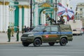 Patriot car of the traffic police, Saint Petersburg Royalty Free Stock Photo