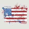 Patriot day. Abstract grunge greeting card celebration. Vector background