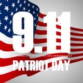 9/11/01 Patriot Day background, American Flag stripes background.