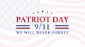 Patriot Day 9/11 Background Illustration