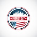 Patriot Day badge template.