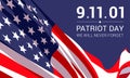 Patriot Day banner design template. Royalty Free Stock Photo