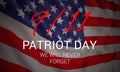 Patriot Day banner design template. Royalty Free Stock Photo