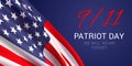 Patriot Day banner design template. Royalty Free Stock Photo