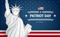 Patriot Day banner design - USA flag, text Patriot Day September 11