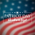 Patriot Day banner. Royalty Free Stock Photo