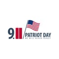 Patriot day emblems or logo. September 11. We will never forget.